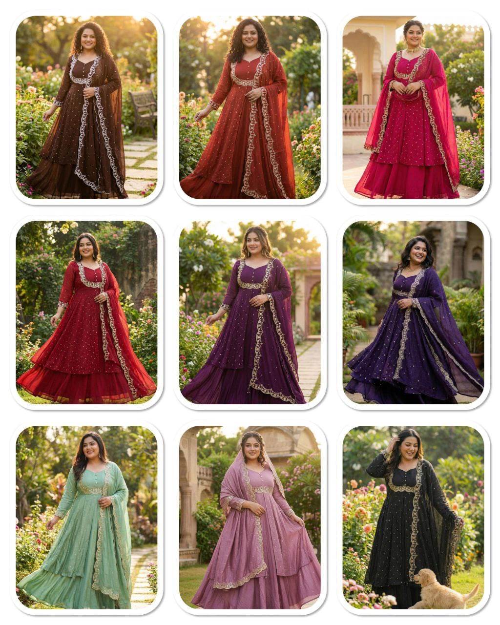 Anarkali Collection "Samaira" - Marron chocolat