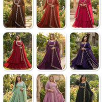 Anarkali Collection "Samaira" - Marron chocolat