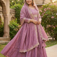 Anarkali Collection "Samaira" - Lilas rosé