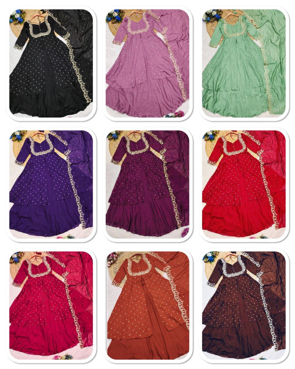 Anarkali Collection "Samaira" - Marron chocolat