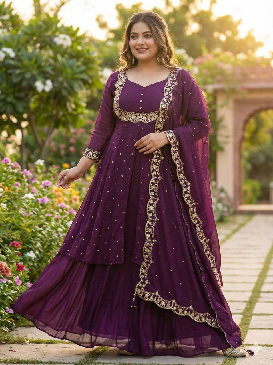 Anarkali Collection "Samaira" - Prune