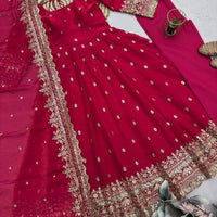 Anarkali/Robe Collection "Indra" - Rouge
