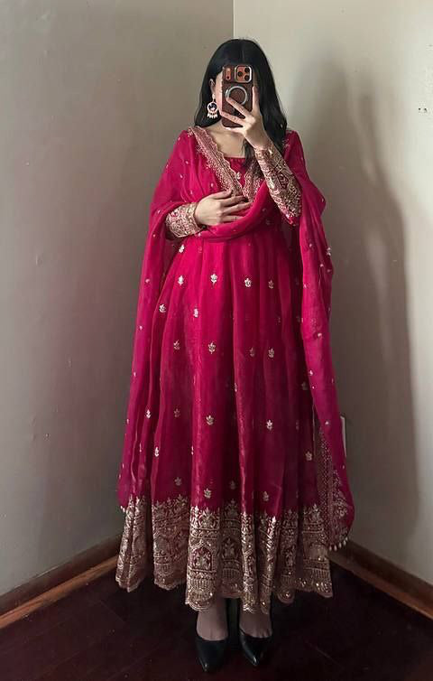 Anarkali/Robe Collection "Indra" - Rouge