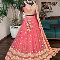 Lehenga collection "Riya" - Rose pêche
