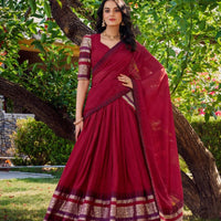Lehenga collection "Nirupa" - Rouge bordeaux