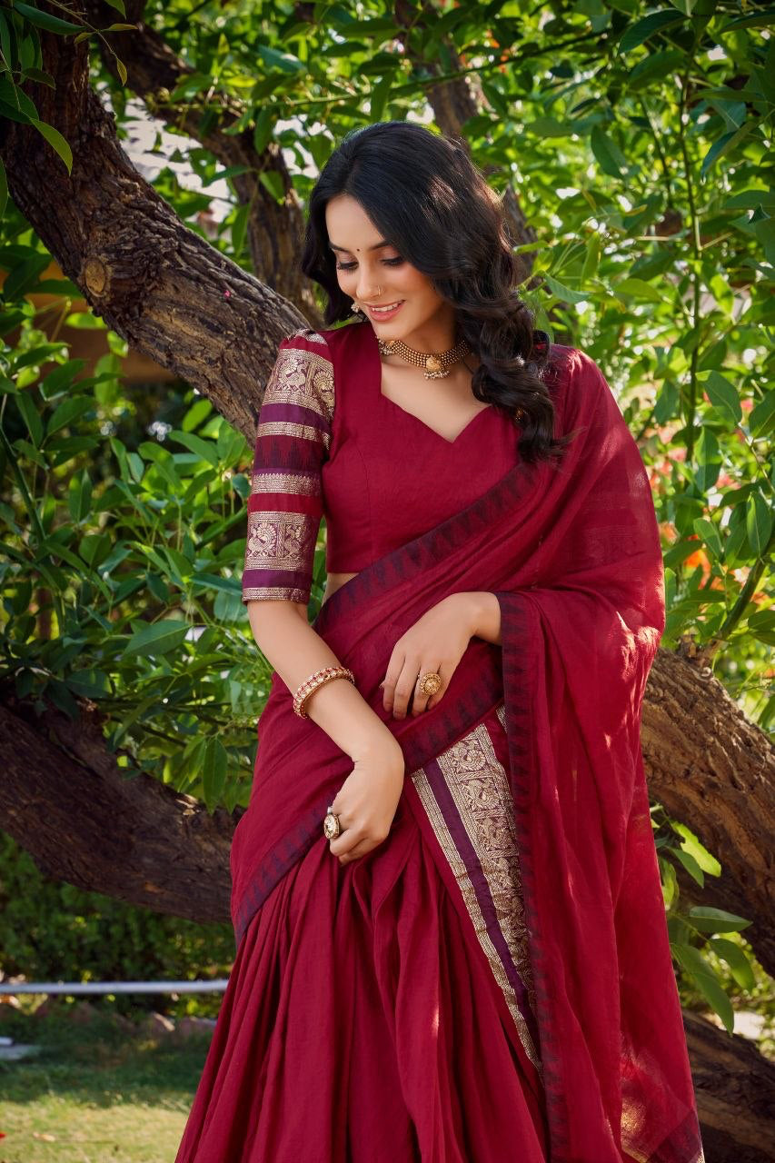 Lehenga collection "Nirupa" - Rouge bordeaux