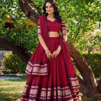 Lehenga collection "Nirupa" - Rouge bordeaux