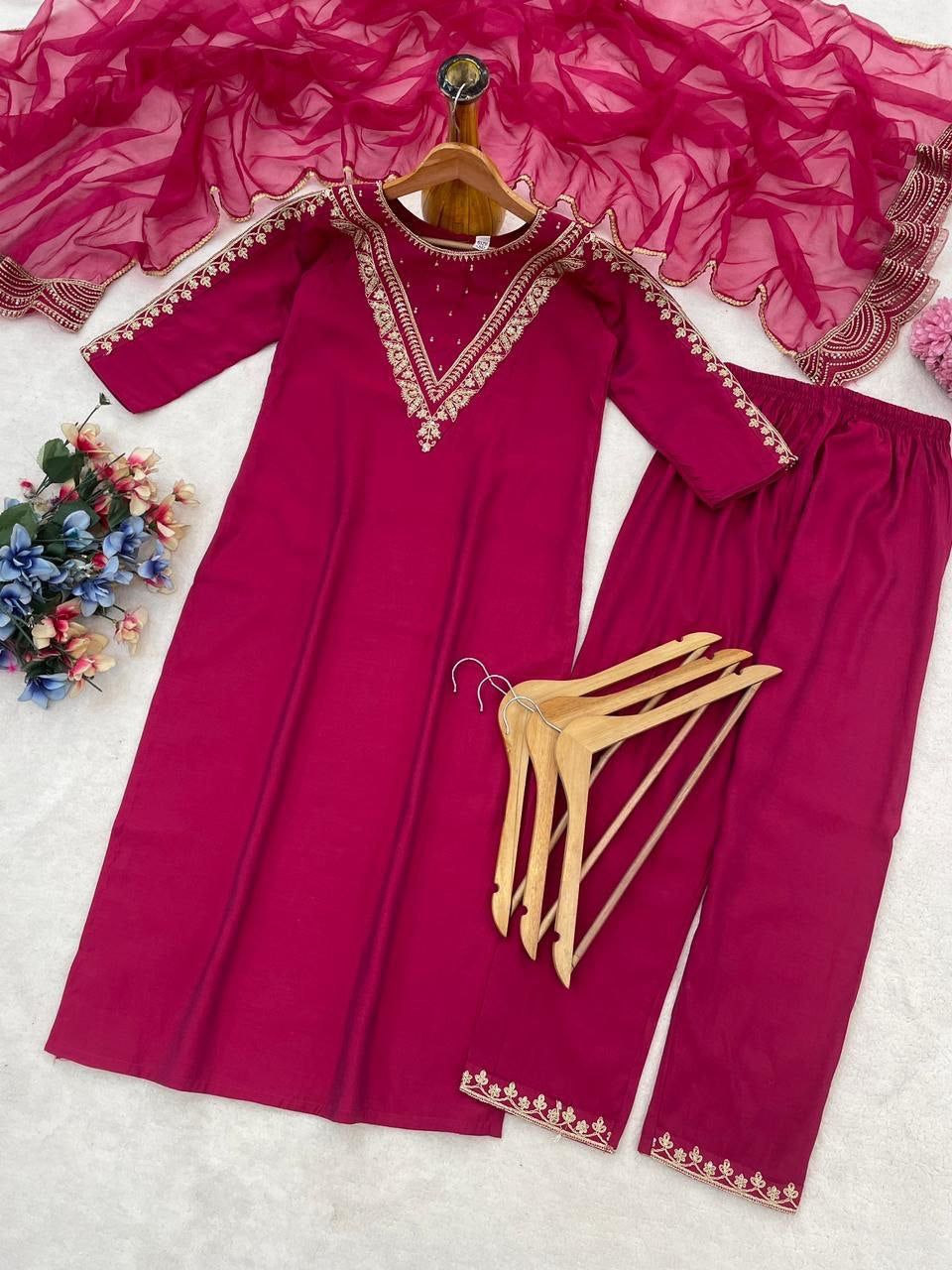 Punjabi "Shanti" - Rose framboise