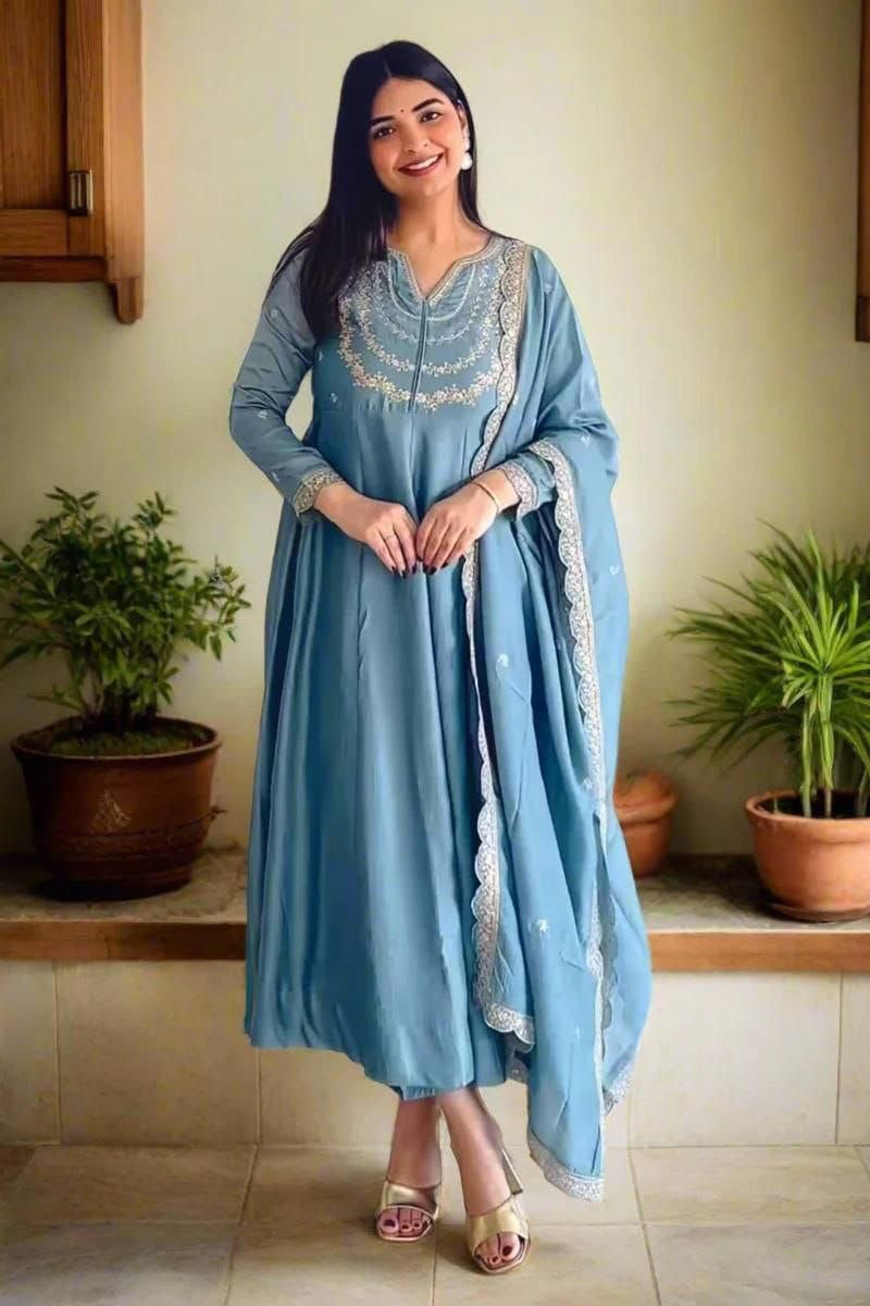 Anarkali Collection "Disha" - Bleu