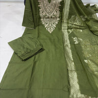 Punjabi "Allya" - Vert olive