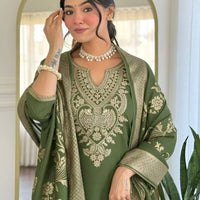Punjabi "Allya" - Vert olive
