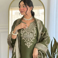 Punjabi "Allya" - Vert olive
