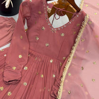 Anarkali/Robe Collection "Kavita" - Vieux rose