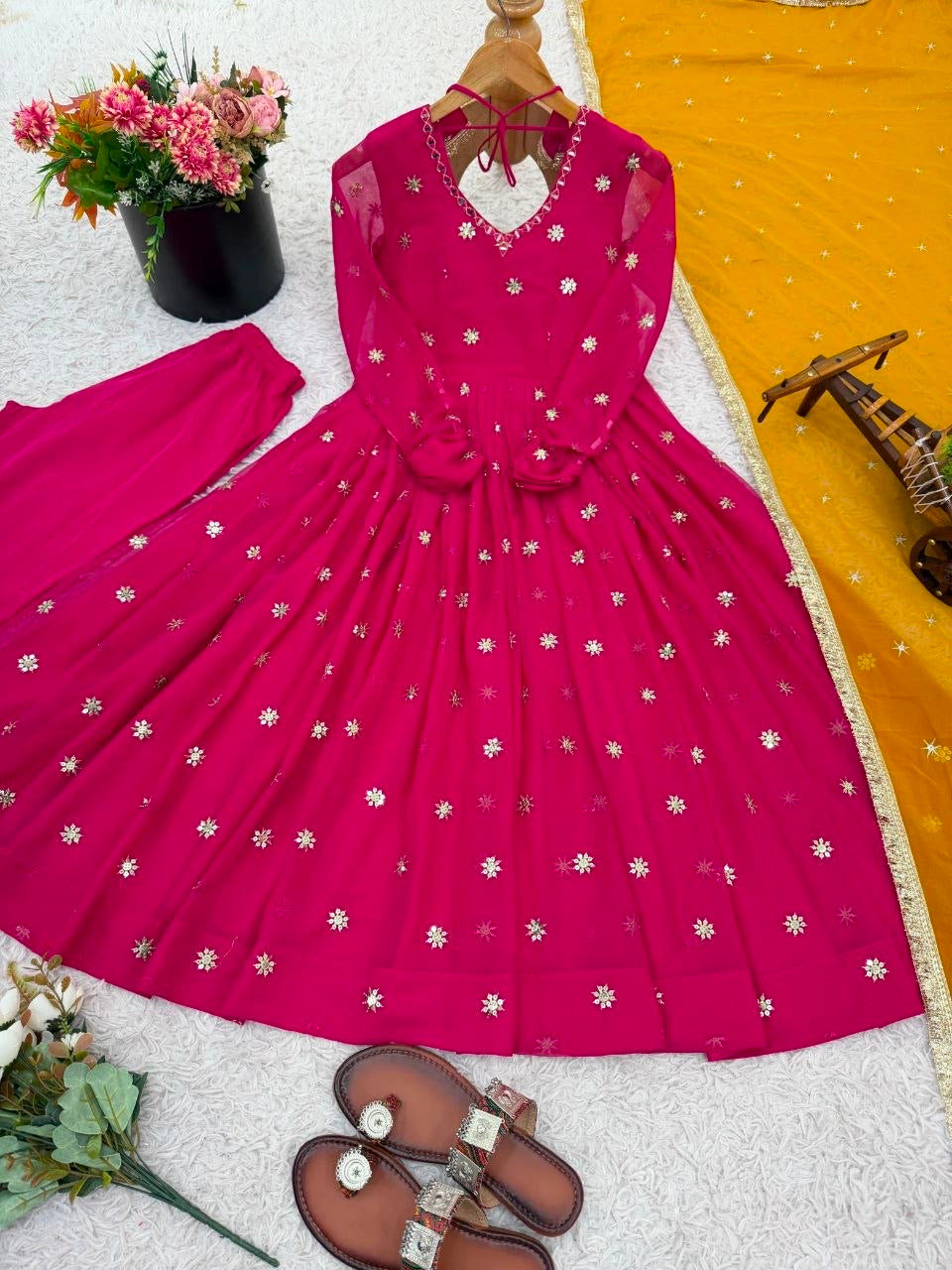 Anarkali/Robe Collection "Kavita" - Fuschia