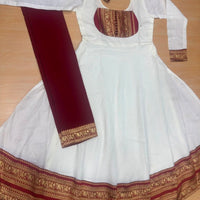 Anarkali/Robe Collection "Lakshmi" - Blanc