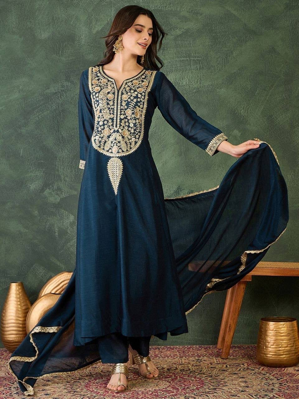 Punjabi "Faiza" - Bleu nuit