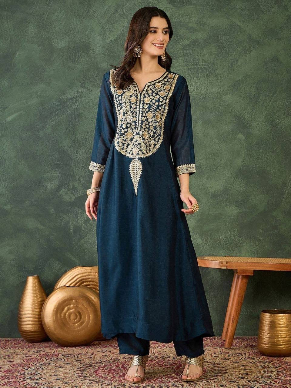 Punjabi "Faiza" - Bleu nuit