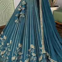 Lehenga collection "Sourhya" - Bleu canard