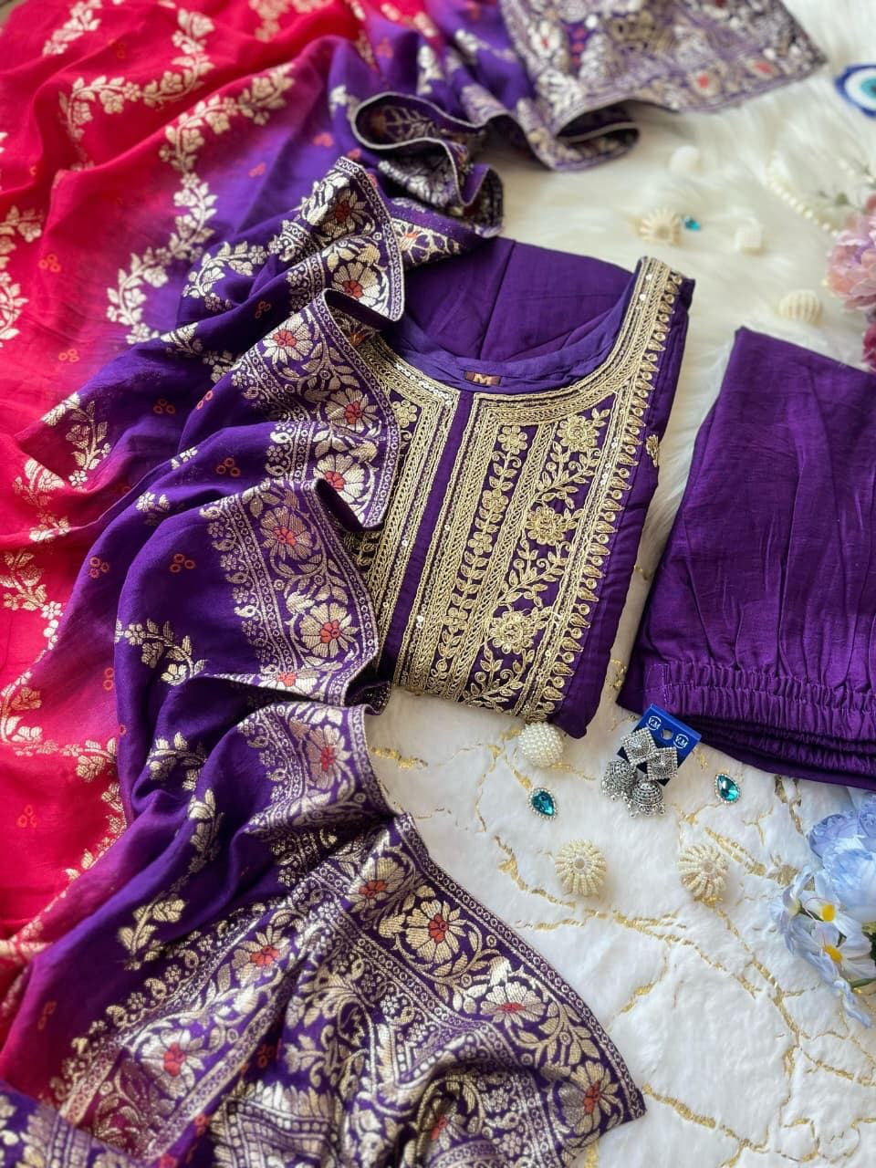 Anarkali/Robe Collection "Bahara"  - Violet