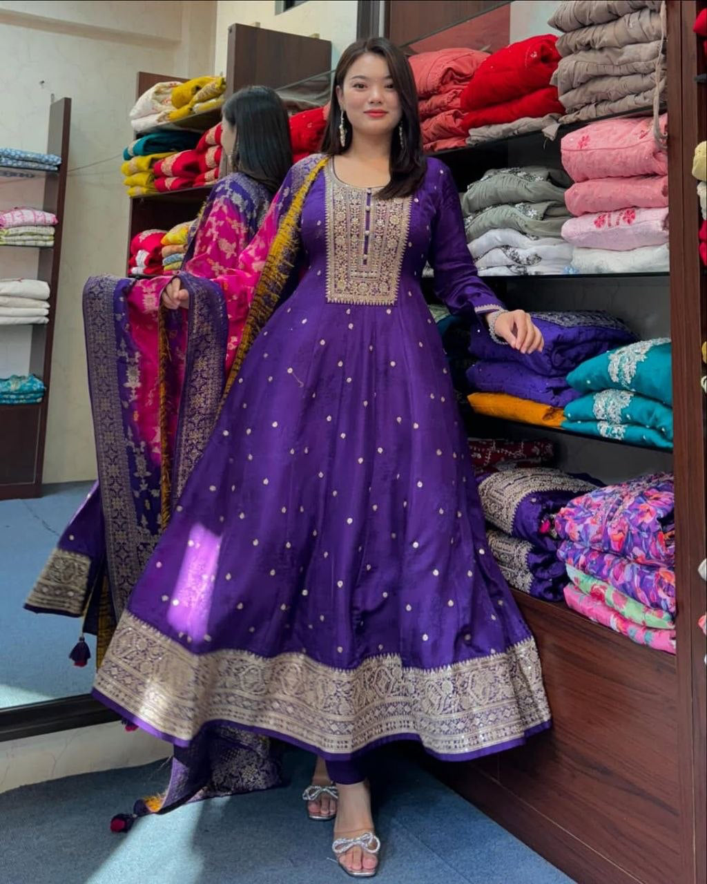 Anarkali/Robe Collection "Bahara"  - Violet