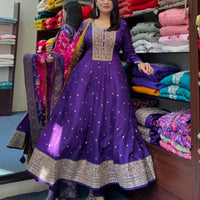 Anarkali/Robe Collection "Bahara"  - Violet