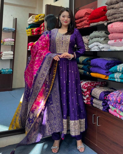 Anarkali/Robe Collection "Bahara"  - Violet