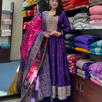 Anarkali/Robe Collection "Bahara"  - Violet
