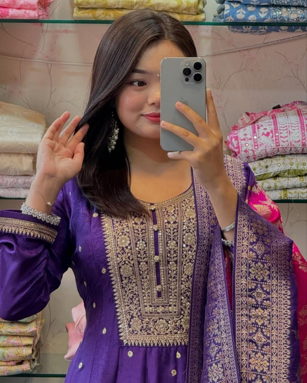 Anarkali/Robe Collection "Bahara"  - Violet