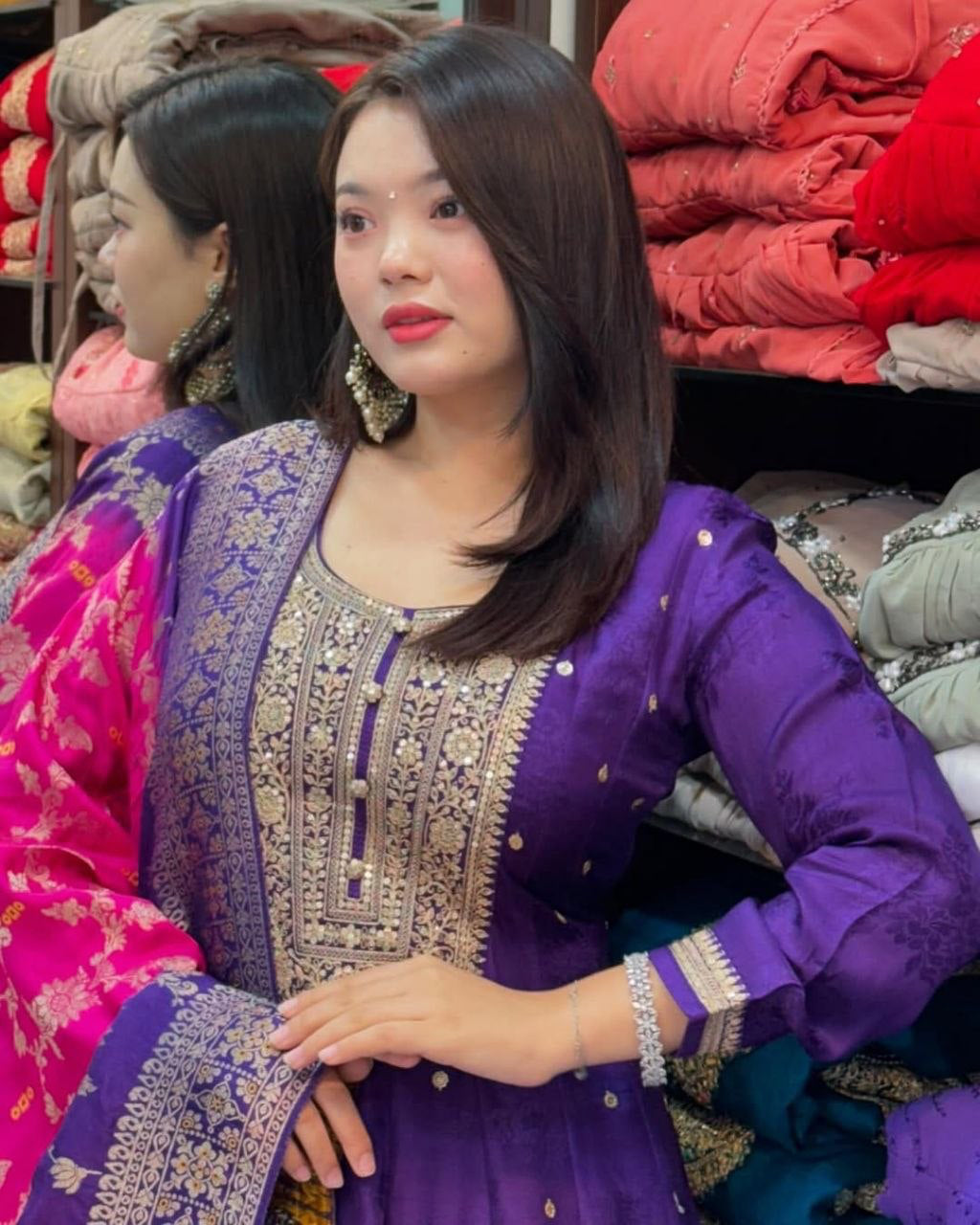 Anarkali/Robe Collection "Bahara"  - Violet