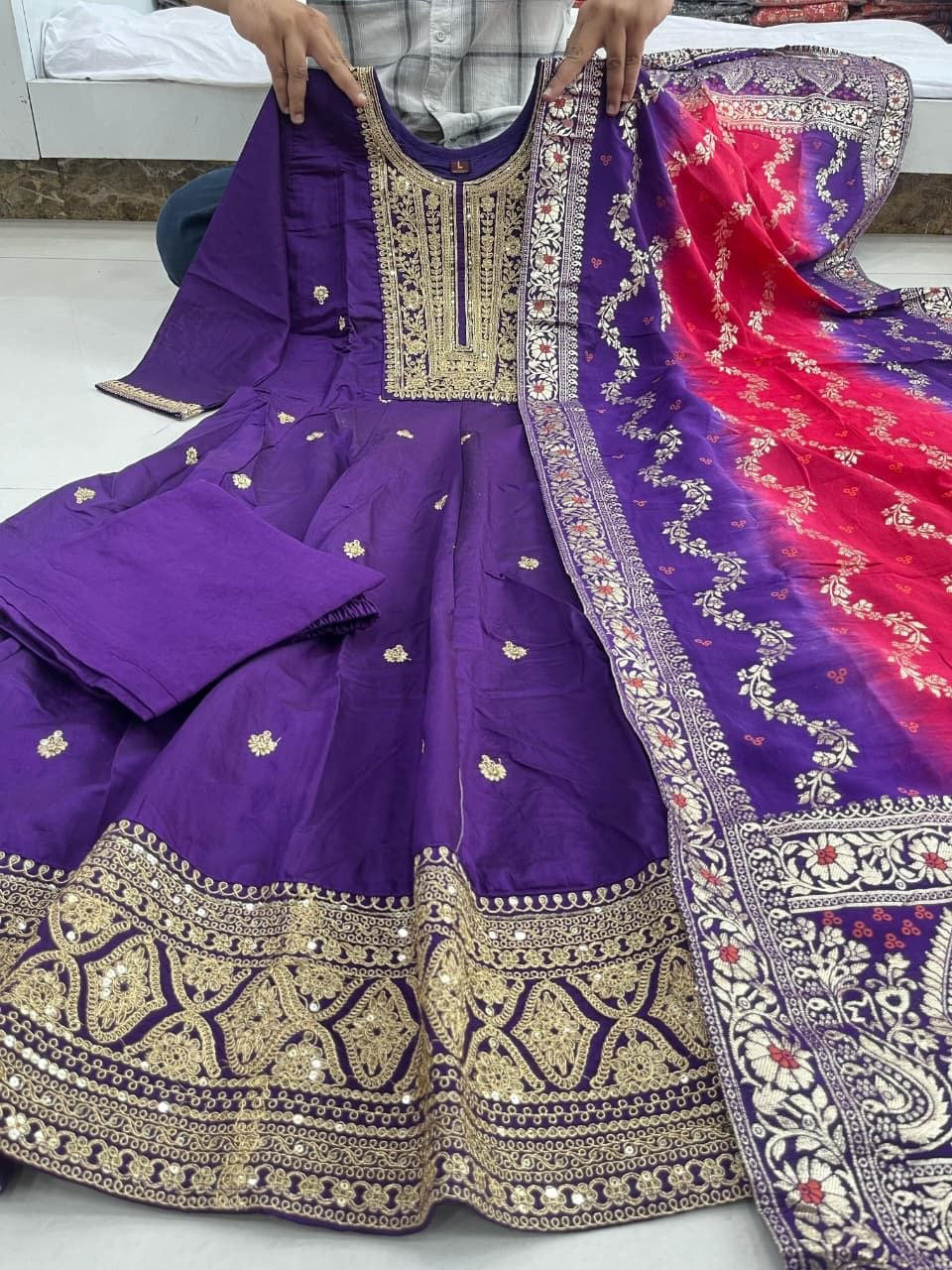 Anarkali/Robe Collection "Bahara"  - Violet