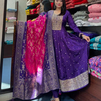 Anarkali/Robe Collection "Bahara"  - Violet