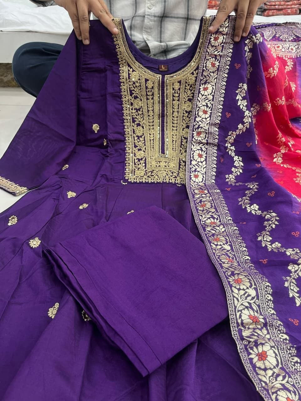Anarkali/Robe Collection "Bahara"  - Violet