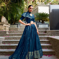 Lehenga collection "Seelana" - Bleu marine