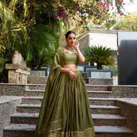 Lehenga collection "Seelana" - Vert olive