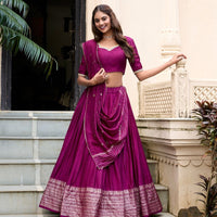 Lehenga collection "Seelana" - Fuchsia foncé