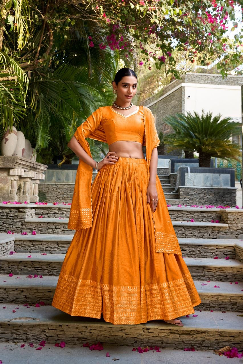 Lehenga collection "Seelana" - Orange safran