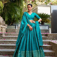 Lehenga collection "Seelana" - Bleu turquoise