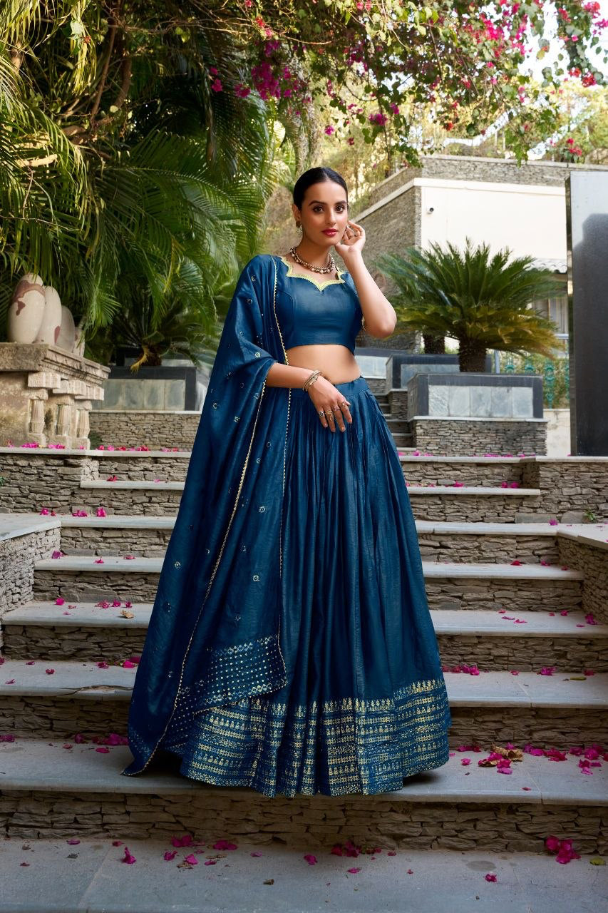 Lehenga collection "Seelana" - Bleu marine