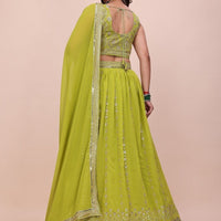 Lehenga collection "Sourhya" - Vert anis