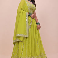Lehenga collection "Sourhya" - Vert anis