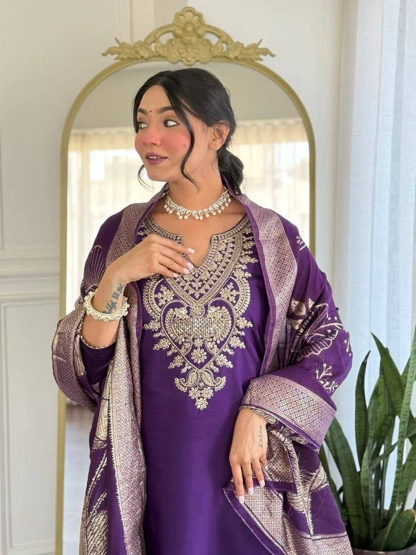 Punjabi "Allya" - Violet