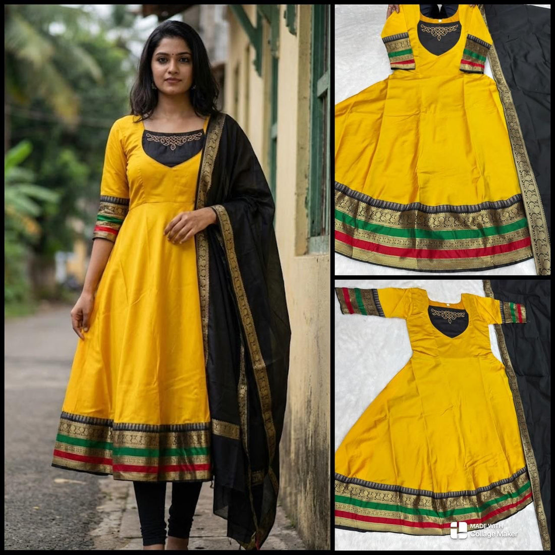 Anarkali/Robe Collection "Vila" - Jaune Taille 46