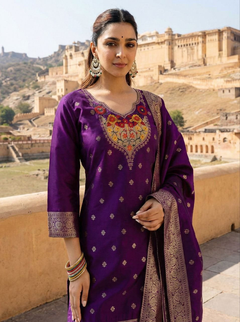 Punjabi "Samina" - Mauve