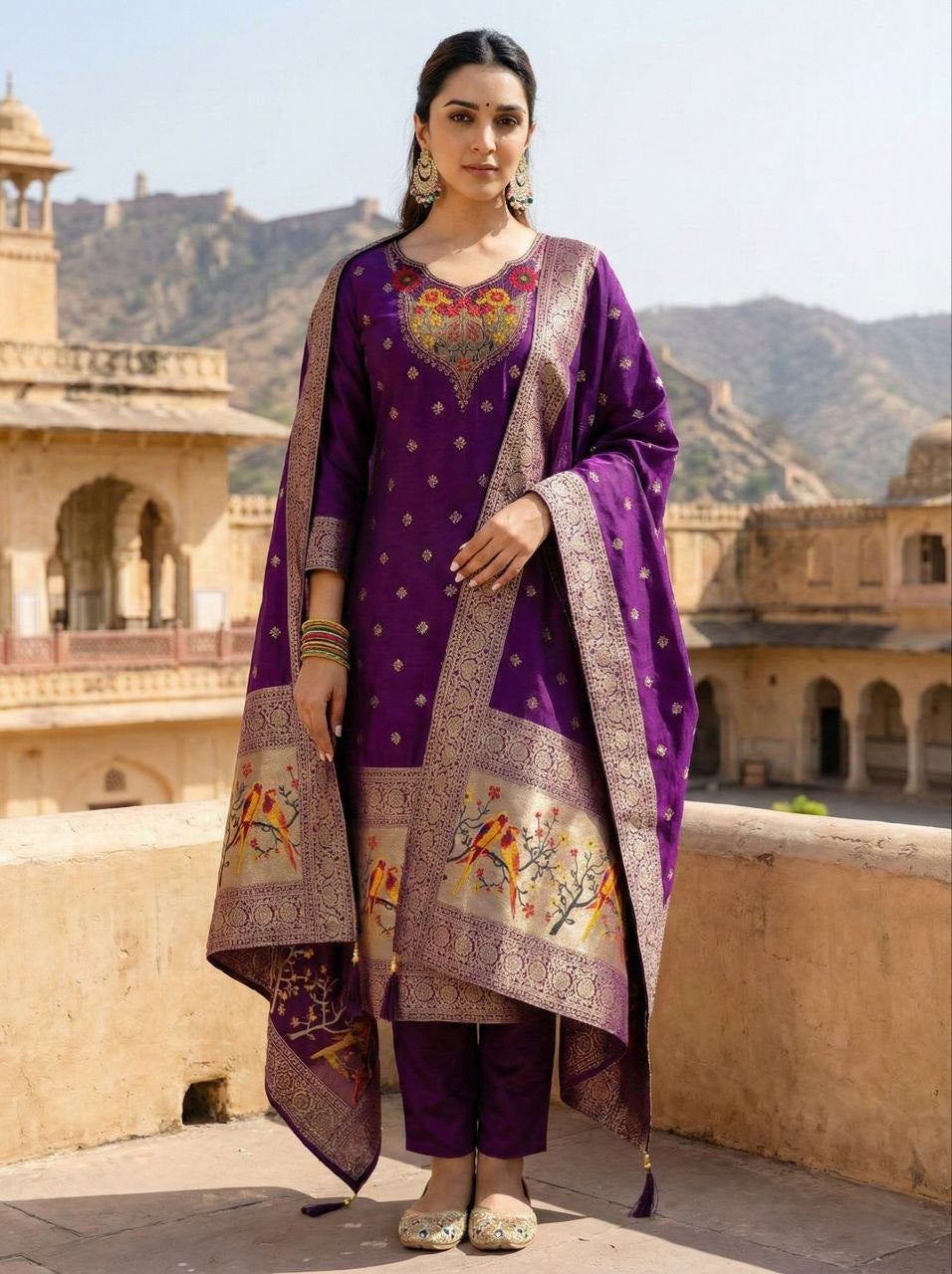 Punjabi "Samina" - Mauve