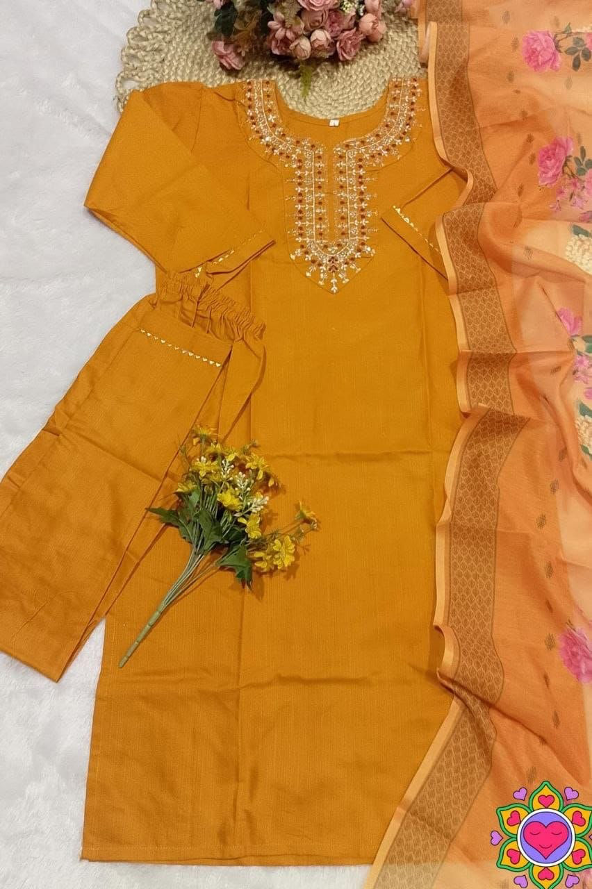 Punjabi "Dounisha" - Jaune safran