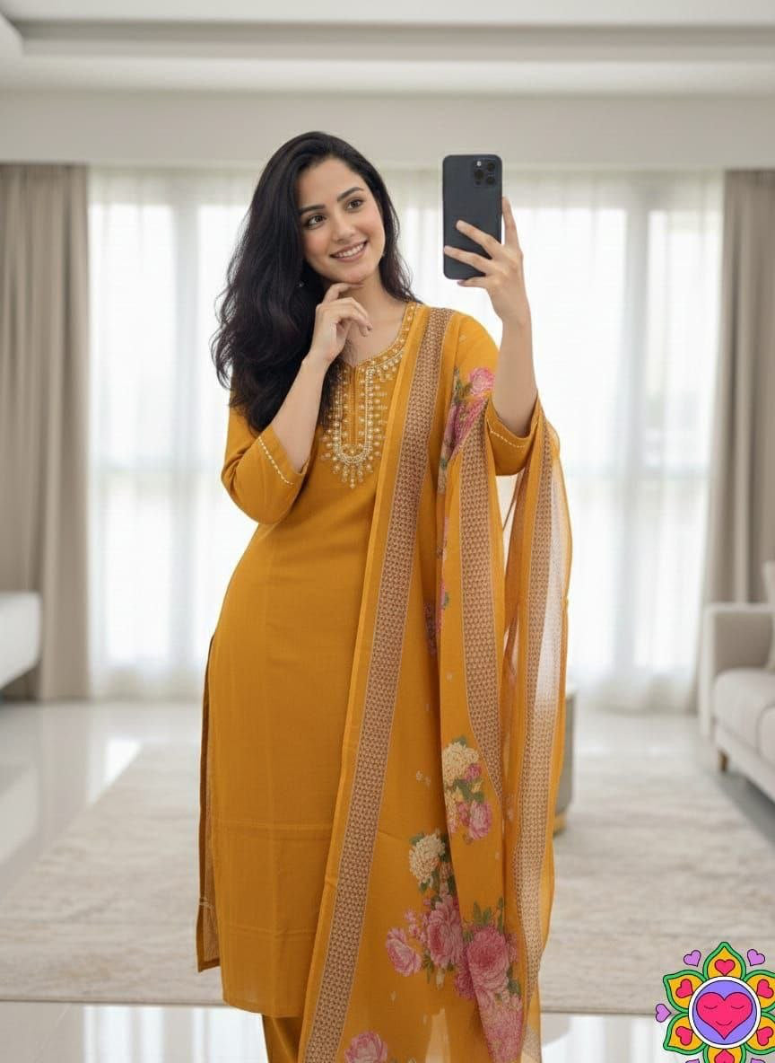 Punjabi "Dounisha" - Jaune safran