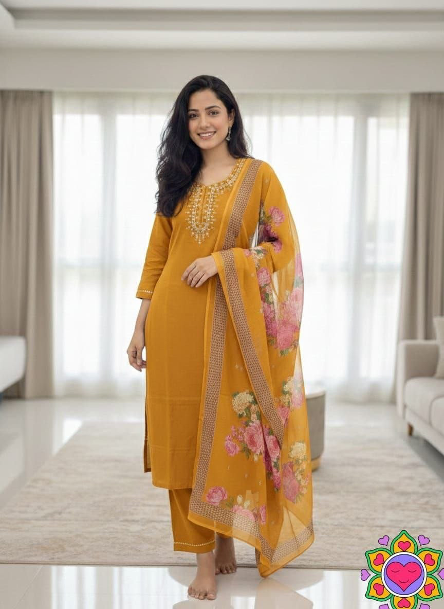 Punjabi "Dounisha" - Jaune safran