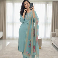 Punjabi "Dounisha" - Bleu ciel