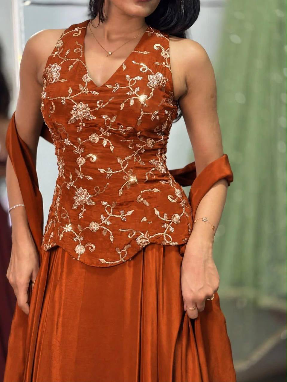 Lehenga Collection "Vinesha" - Terracotta