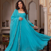 Anarkali Collection "Bhoomi" - Bleu turquoise